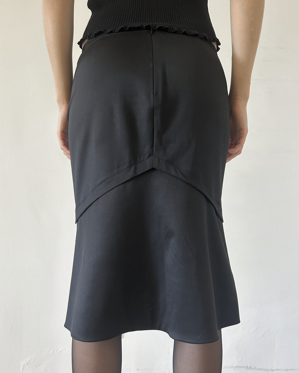 Gucci by Tom Ford 2004 Silk Pencil Skirt