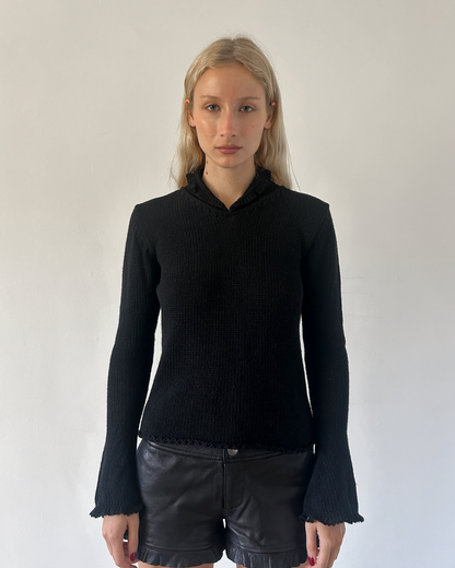 Y’s Yohji Yamamoto Ruffle Sweater