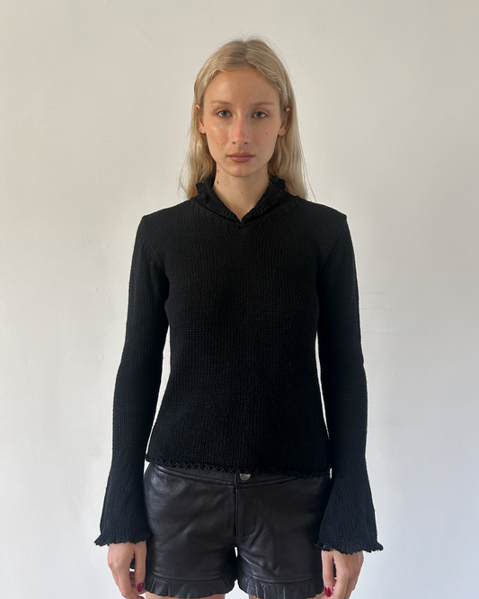 Y’s Yohji Yamamoto Ruffle Sweater