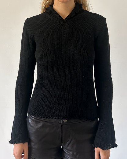 Y’s Yohji Yamamoto Ruffle Sweater