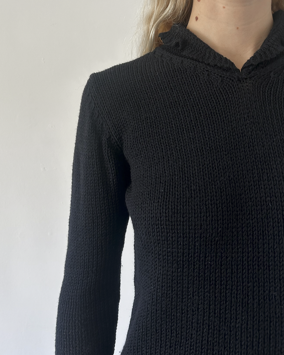 Y’s Yohji Yamamoto Ruffle Sweater