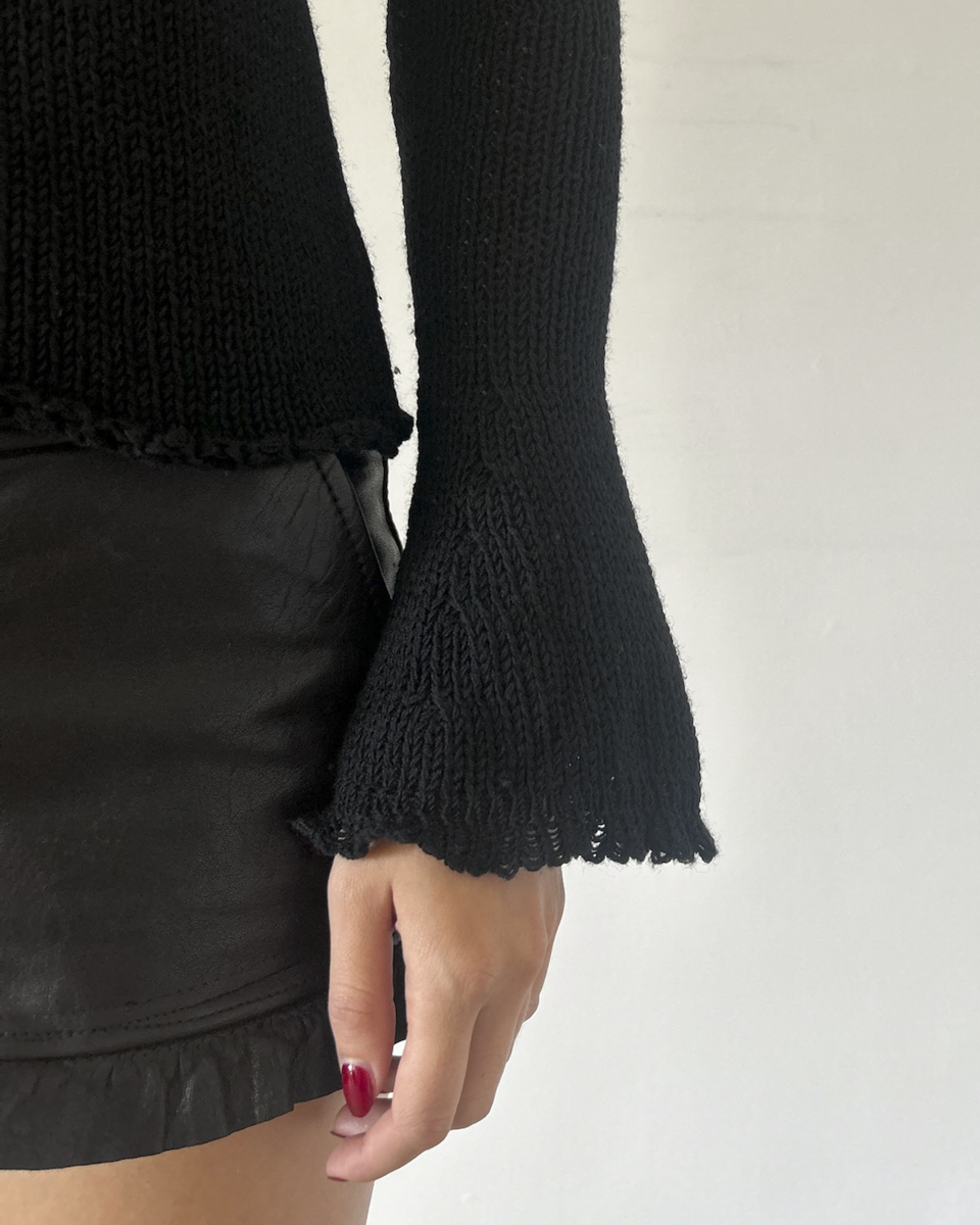 Y’s Yohji Yamamoto Ruffle Sweater