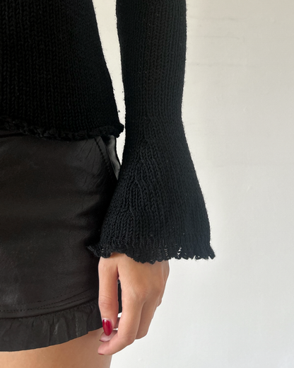 Y’s Yohji Yamamoto Ruffle Sweater