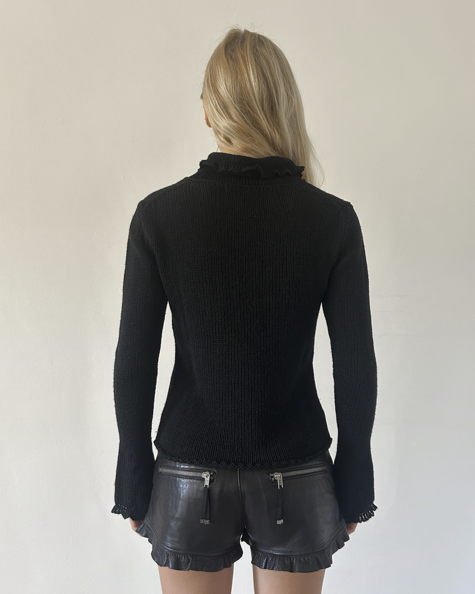 Y’s Yohji Yamamoto Ruffle Sweater