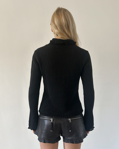 Y’s Yohji Yamamoto Ruffle Sweater