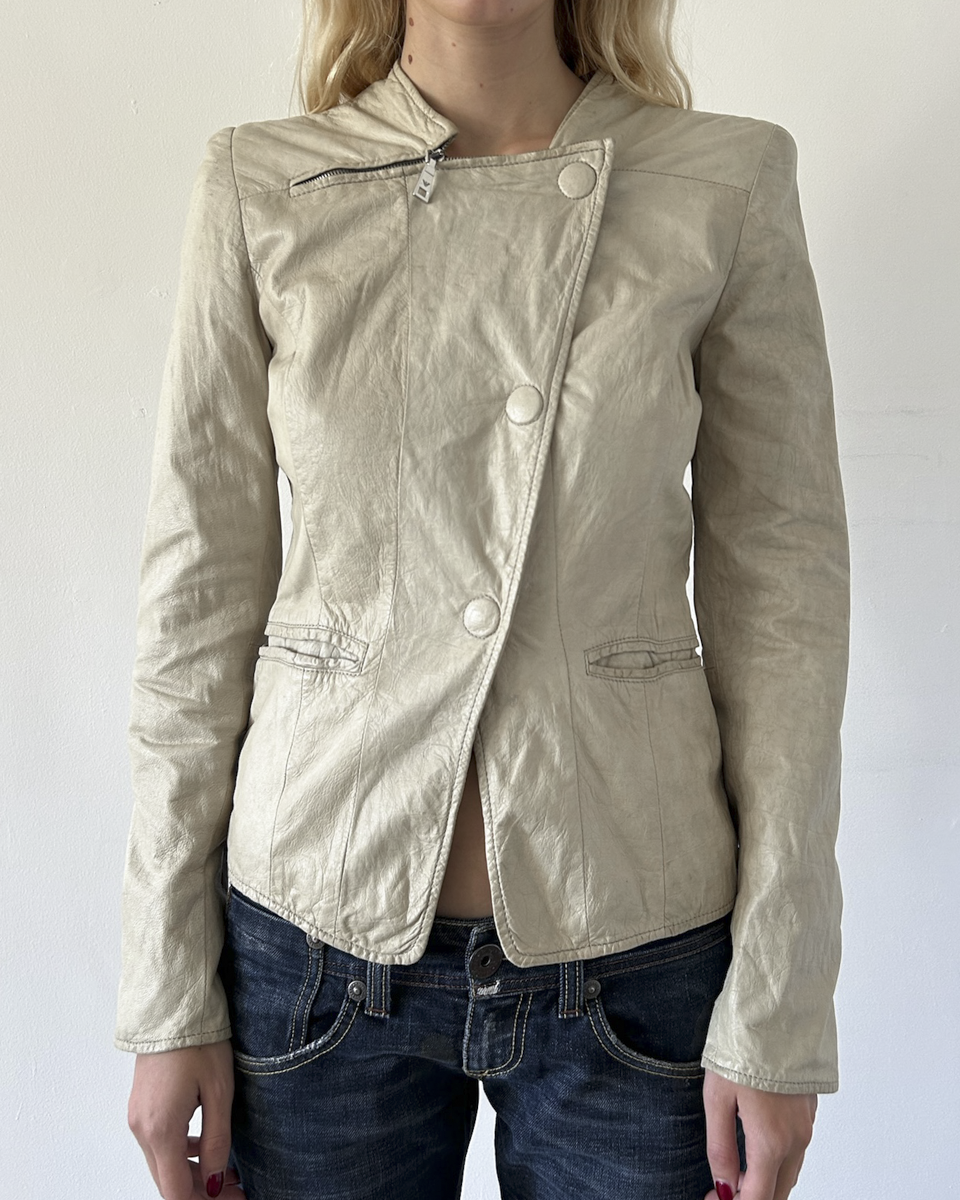 Emporio Armani Napoleon Leather Jacket