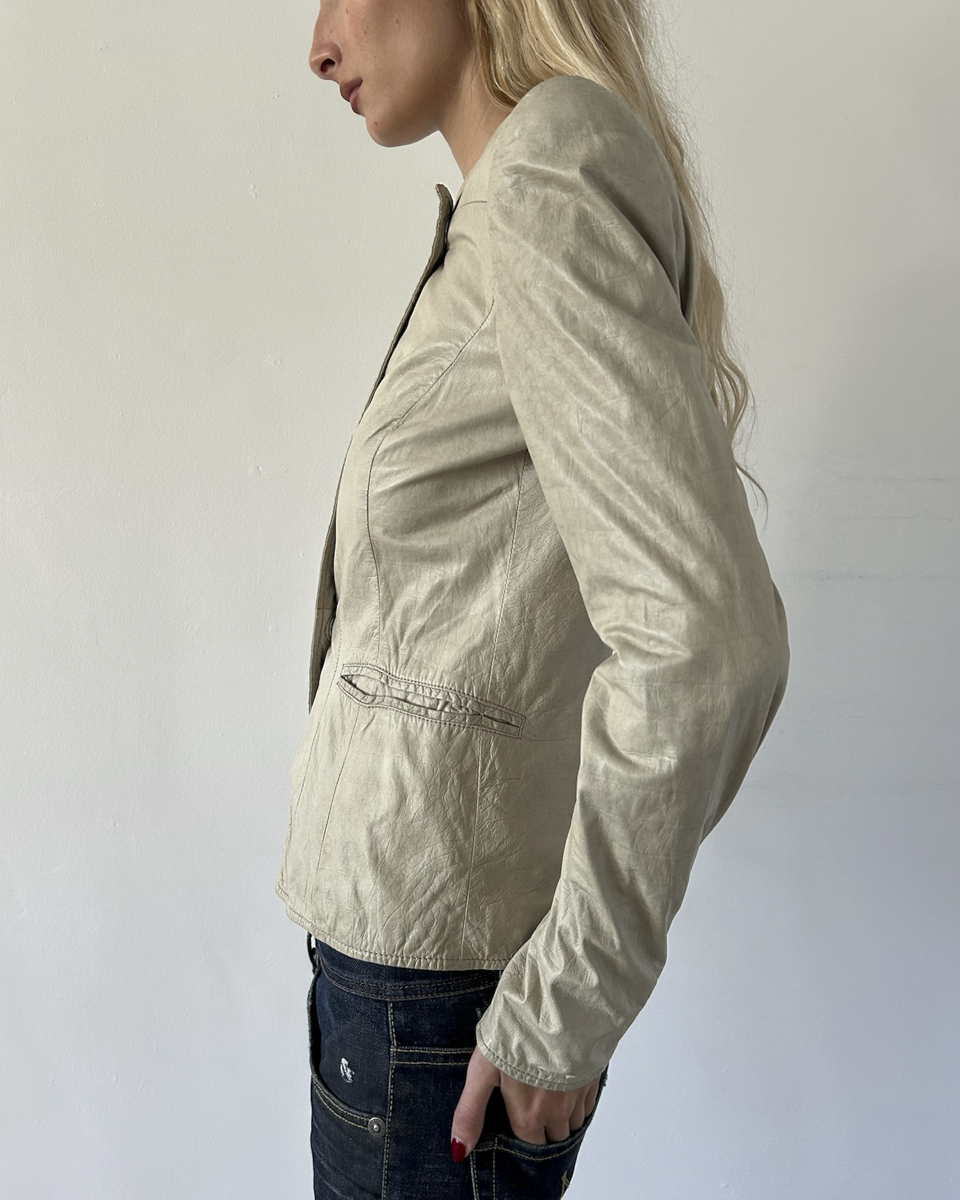 Emporio Armani Napoleon Leather Jacket