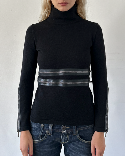 Blumarine Wool Zipper Sweater