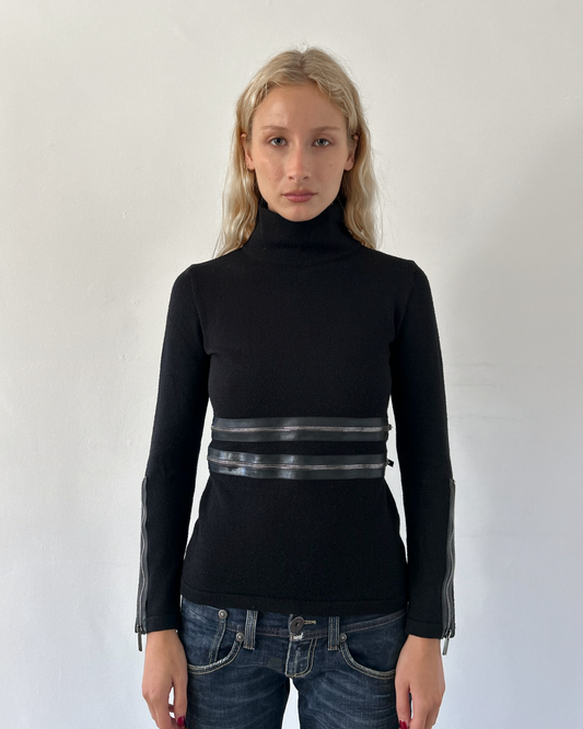 Blumarine Wool Zipper Sweater