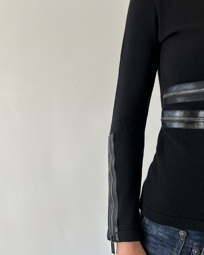 Blumarine Wool Zipper Sweater