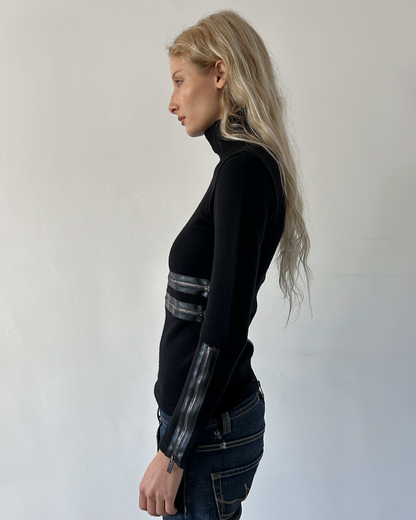 Blumarine Wool Zipper Sweater