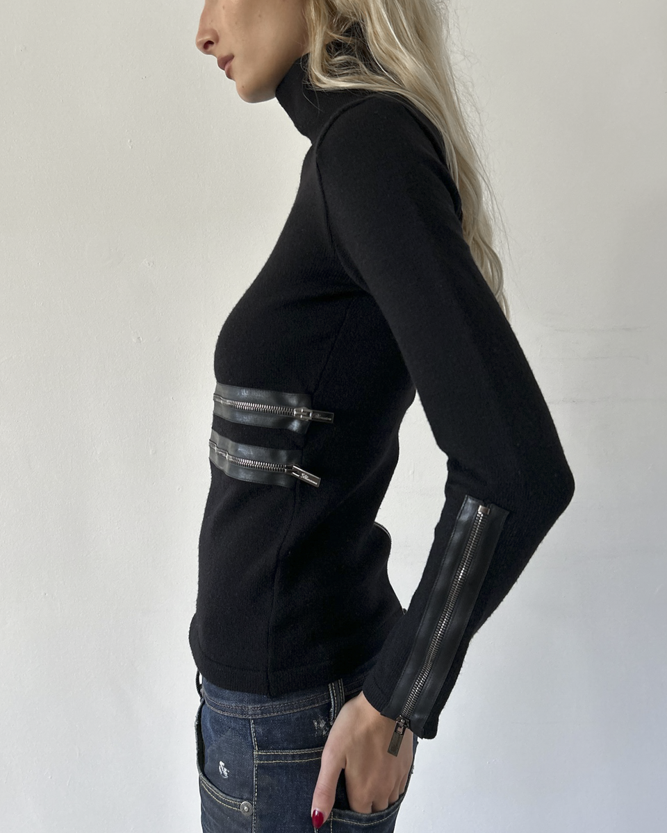 Blumarine Wool Zipper Sweater