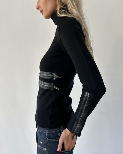 Blumarine Wool Zipper Sweater