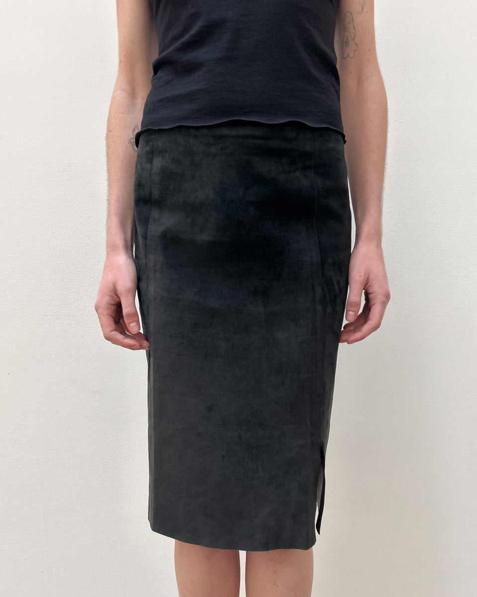 Gucci by Tom Ford Suede Pencil Skirt