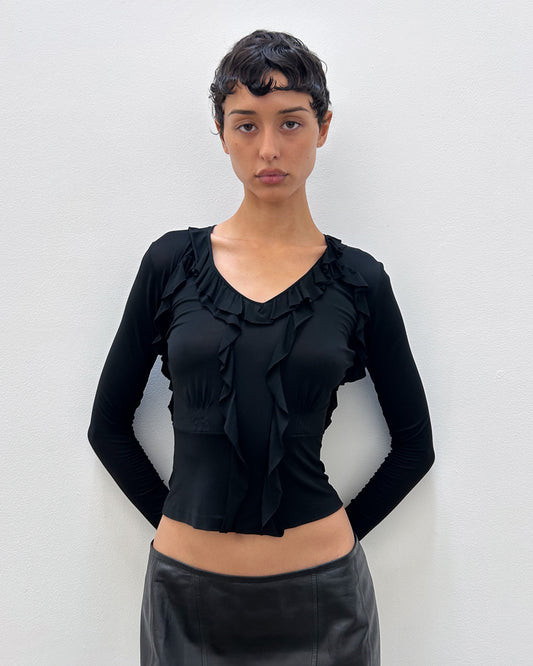 Yves Saint Laurent Rive Gauche Ruffle Top