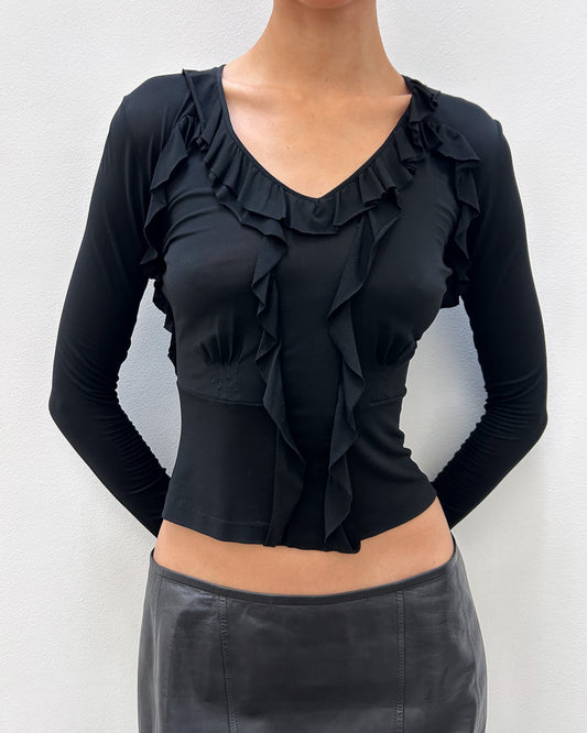 Yves Saint Laurent Rive Gauche Ruffle Top