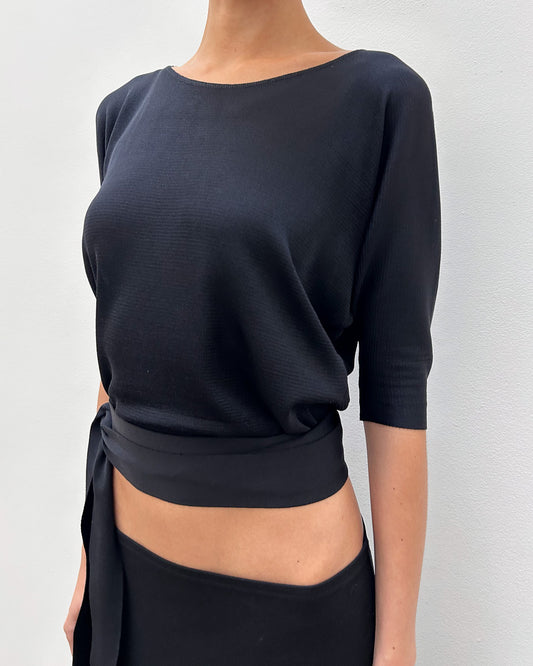 Gucci by Tom Ford Waist Tie Blouse