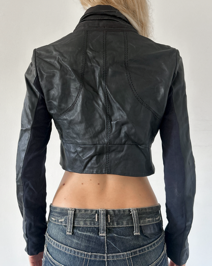 BCBG Max Azria Cropped Leather Bolero