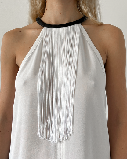 Yigal Azrouel Fringe Silk Blouse