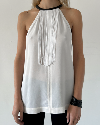 Yigal Azrouel Fringe Silk Blouse