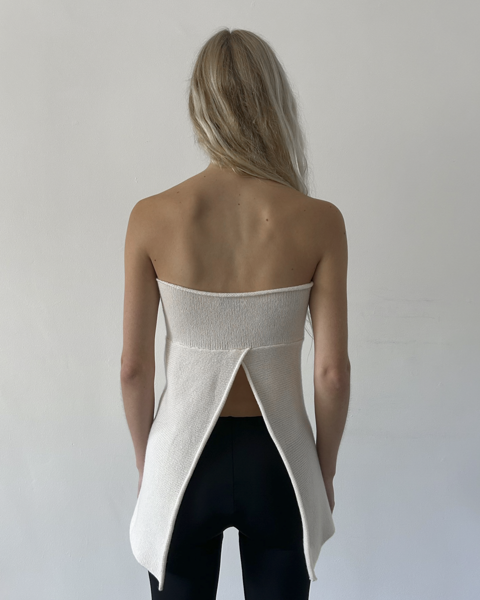 Souchi Cashmere Strapless Tunic