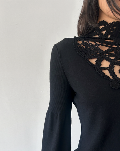 Valentino Crochet Neck Sweater