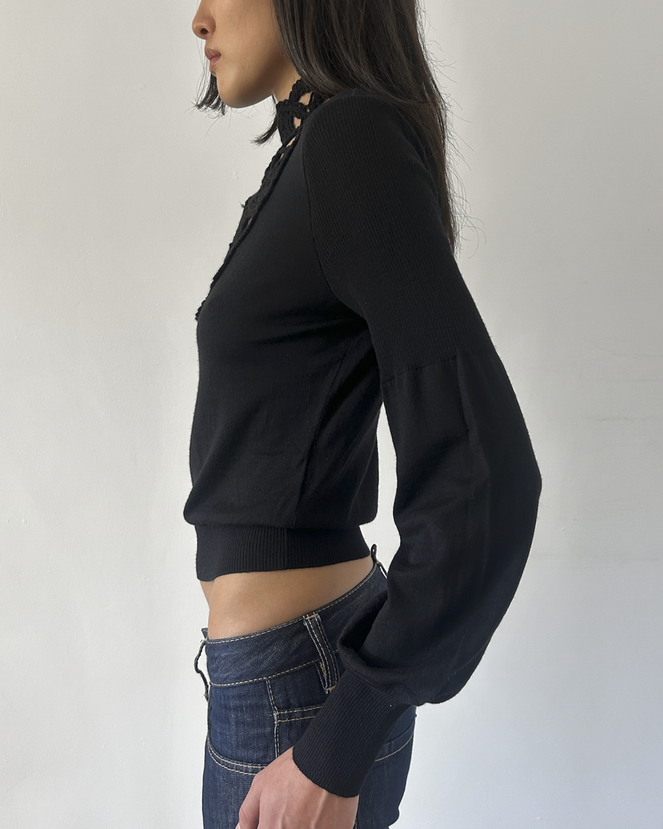 Valentino Crochet Neck Sweater