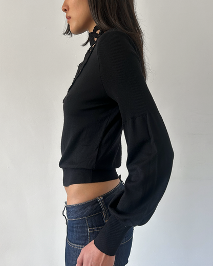 Valentino Crochet Neck Sweater