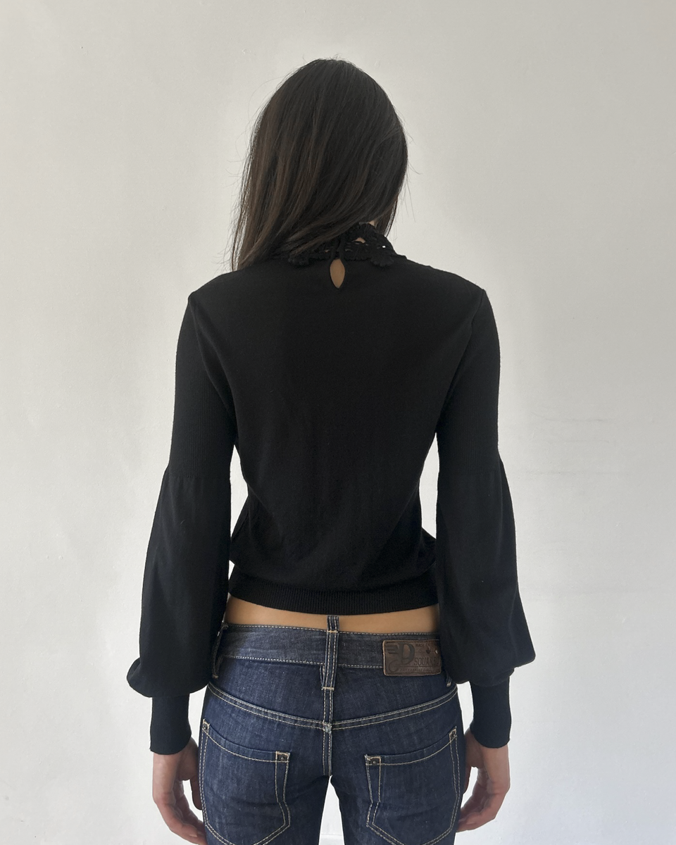 Valentino Crochet Neck Sweater