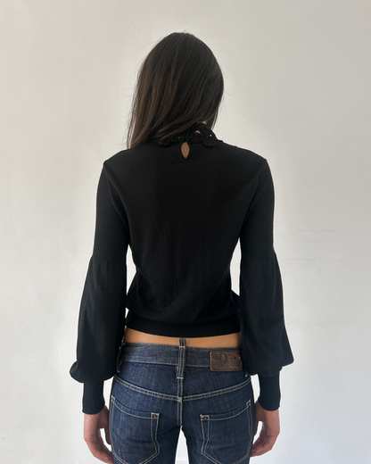 Valentino Crochet Neck Sweater