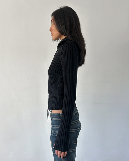 Patrizia Pepe Double Zip Knit Sweater