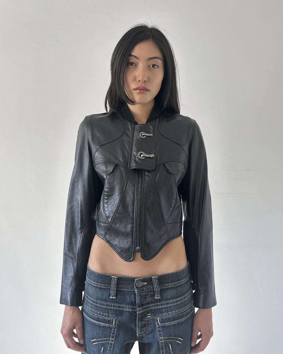 Gar-De Cropped Leather Bomber