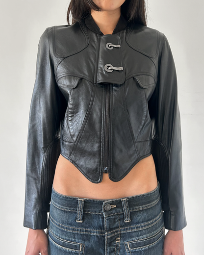 Gar-De Cropped Leather Bomber