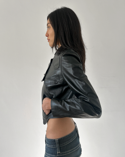 Gar-De Cropped Leather Bomber