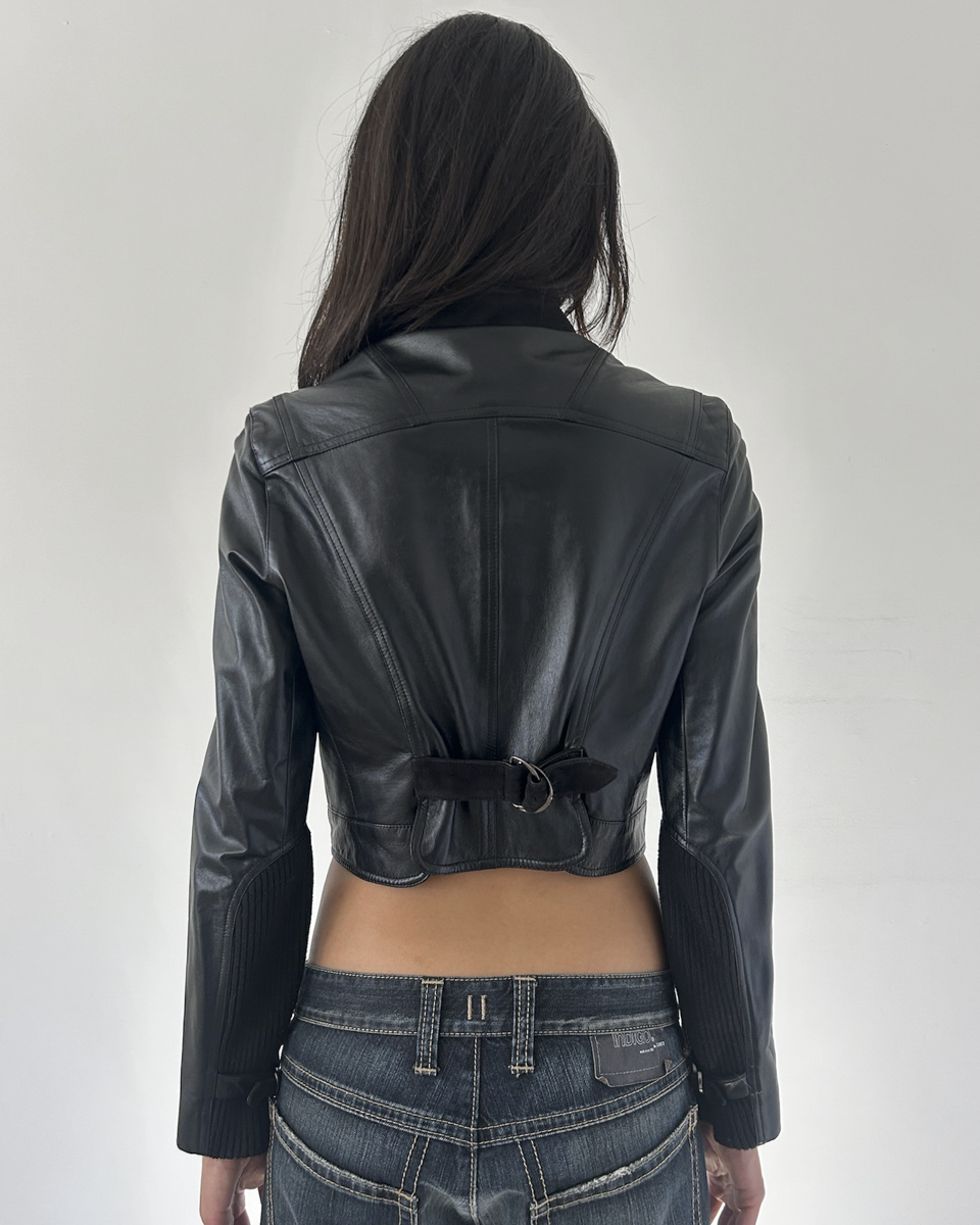 Gar-De Cropped Leather Bomber