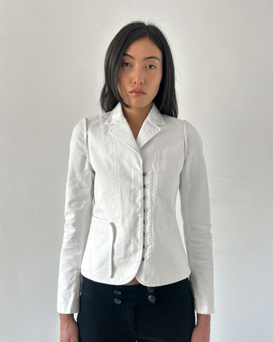 Gucci by Tom Ford Hook & Eye Cotton Jacket