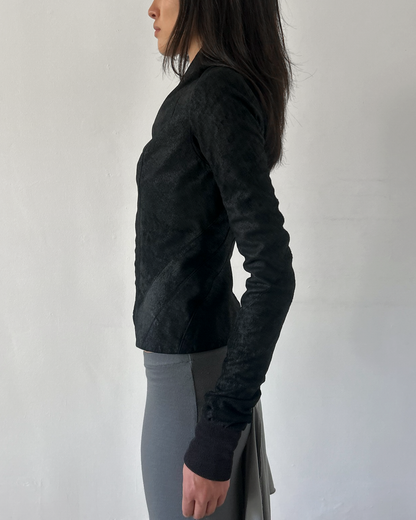Rick Owens Asymmetrical Leather Jacket