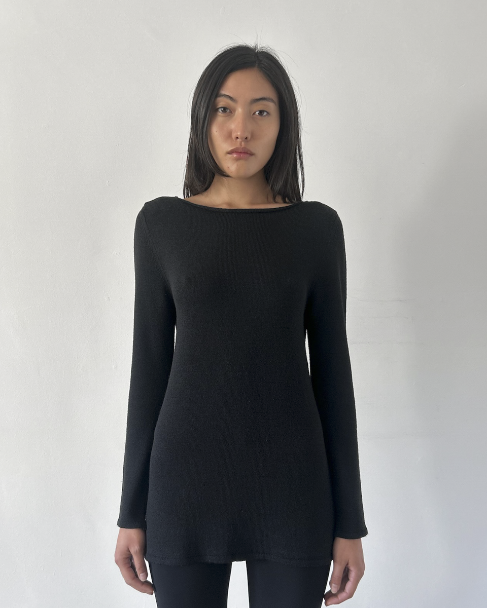 Gliv Sweater Tunic with Open Back