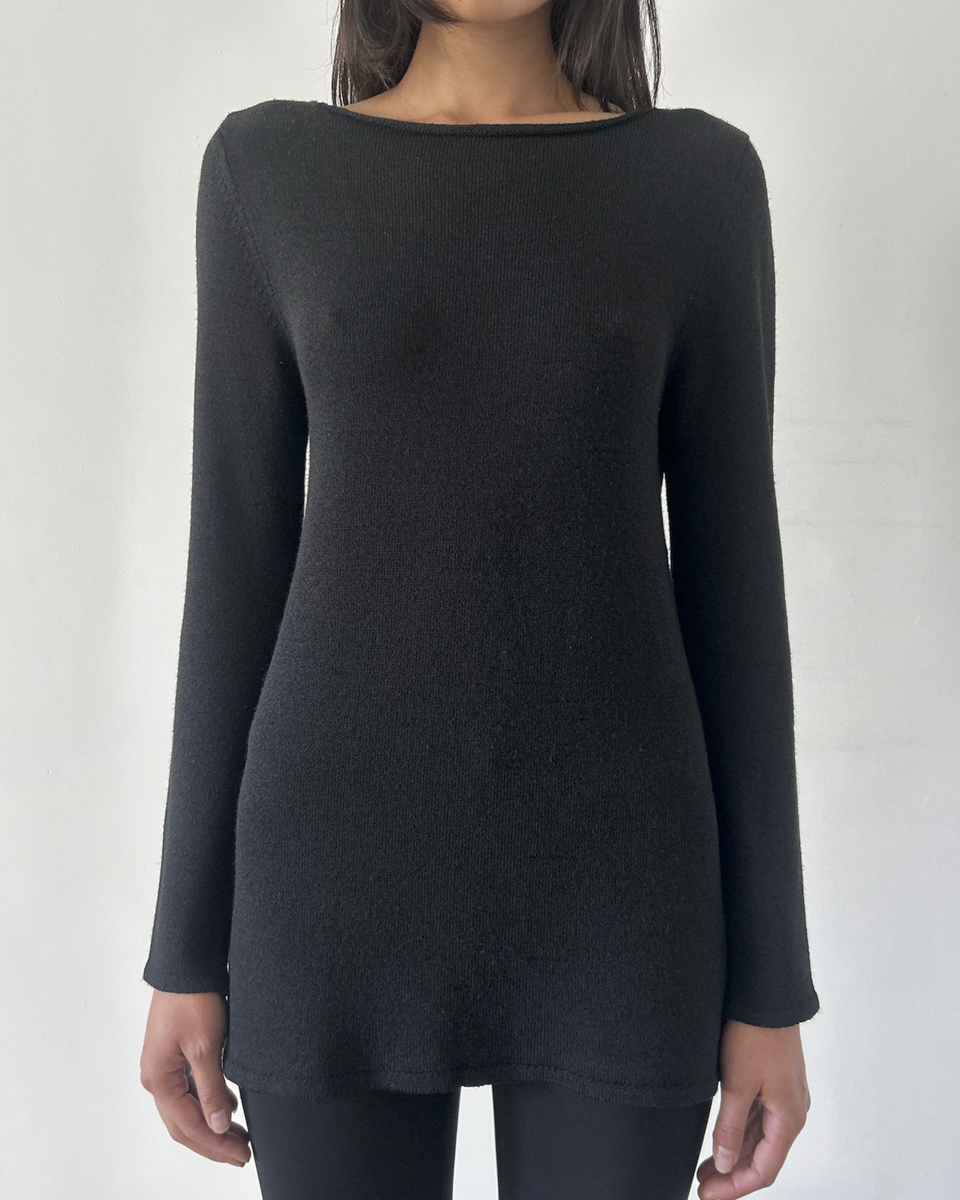 Gliv Sweater Tunic with Open Back