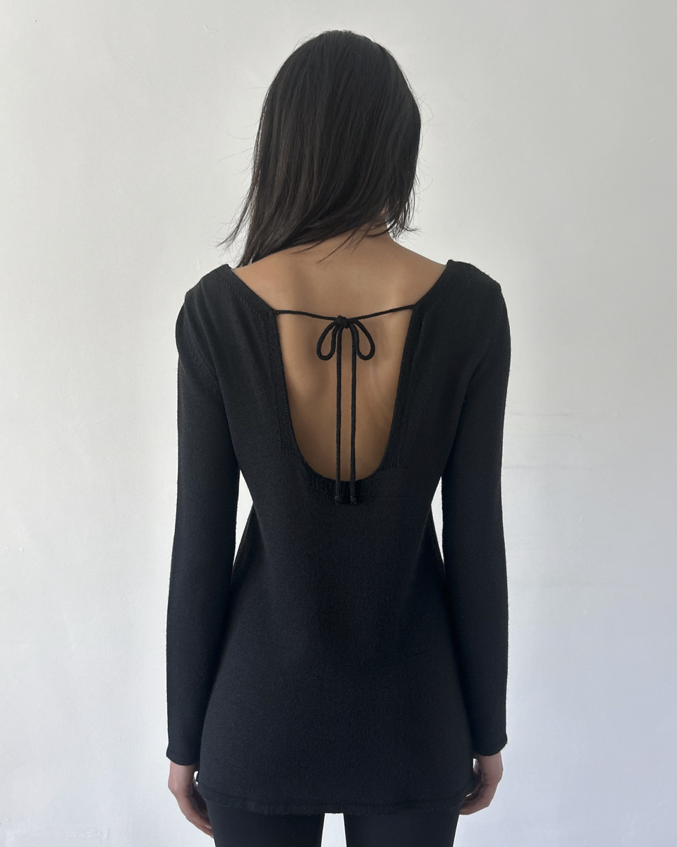 Gliv Sweater Tunic with Open Back