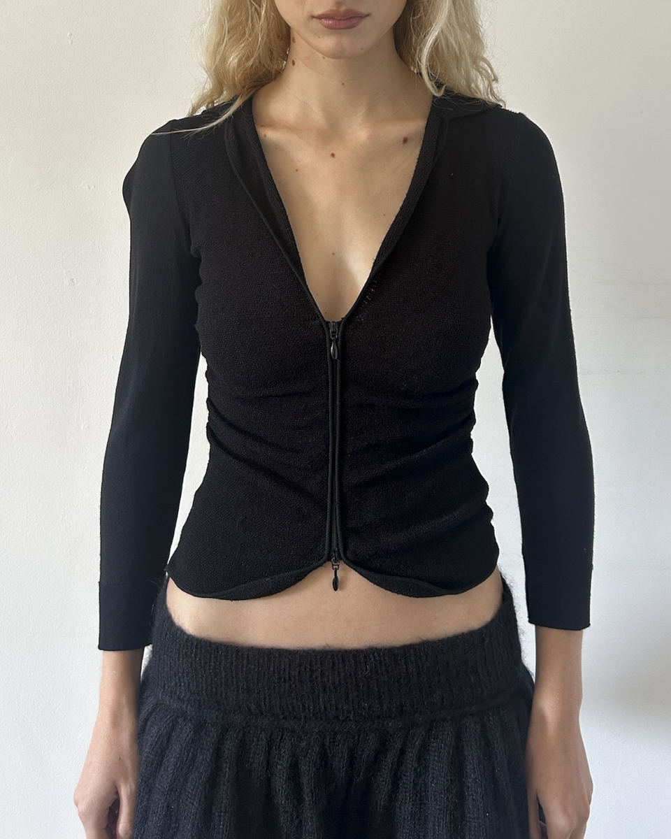 Emporio Armani Double Zip-Up Sweater