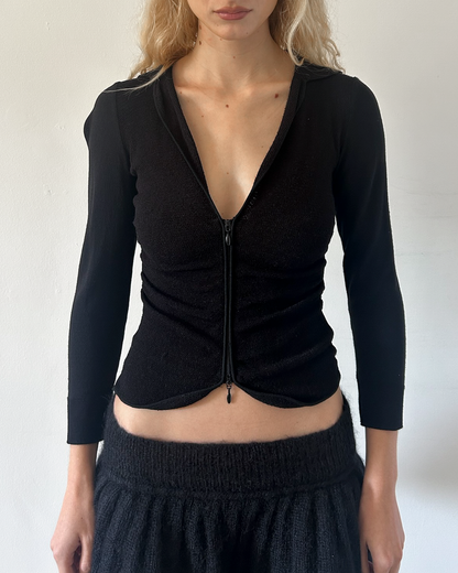 Emporio Armani Double Zip-Up Sweater