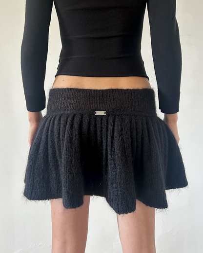 Paola Frani Knit Mini Bubble Skirt
