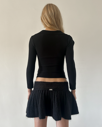 Paola Frani Knit Mini Bubble Skirt