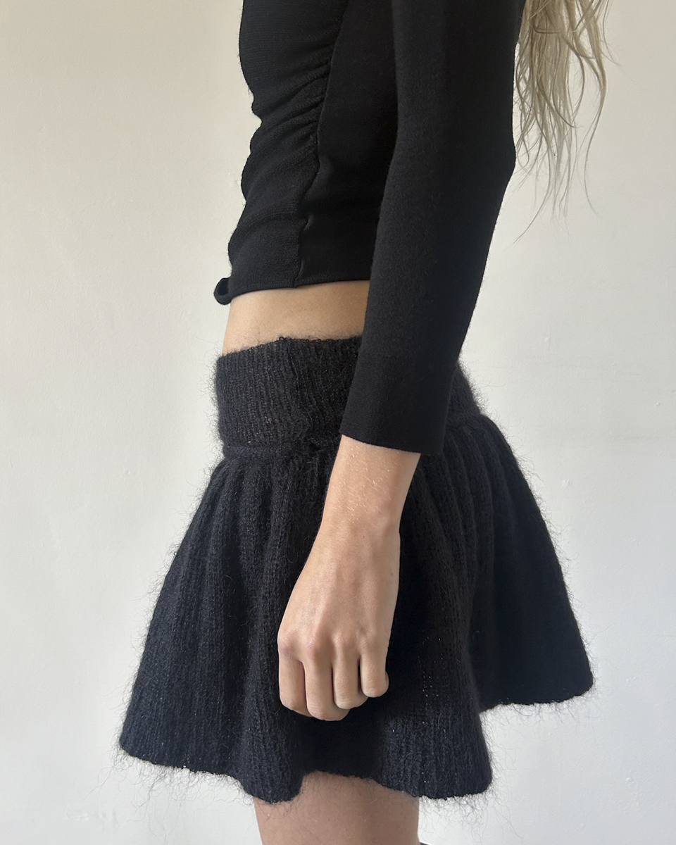 Paola Frani Knit Mini Bubble Skirt