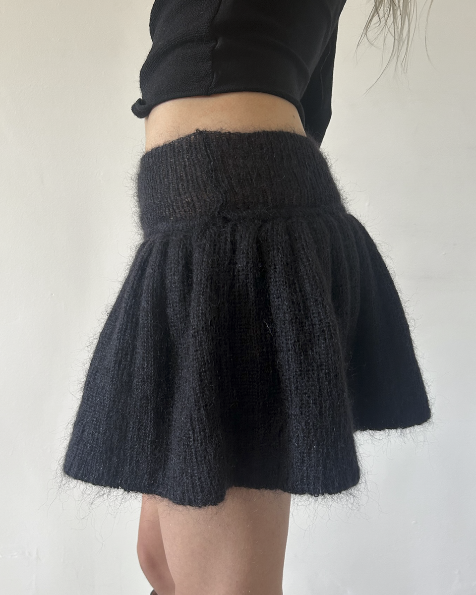 Paola Frani Knit Mini Bubble Skirt