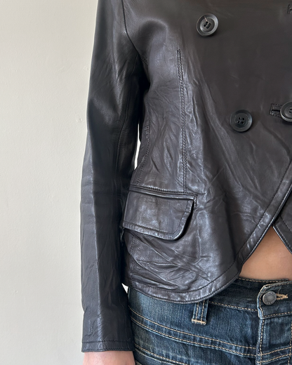Y’s Yohji Yamamoto Double Breasted Leather Jacket