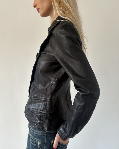 Y’s Yohji Yamamoto Double Breasted Leather Jacket