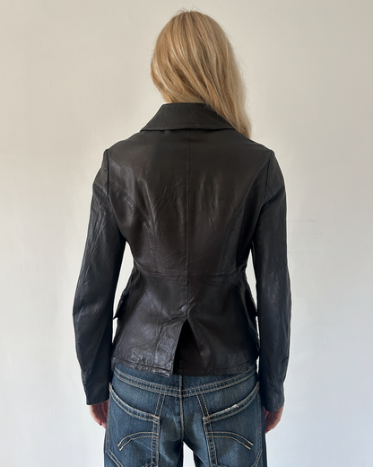 Y’s Yohji Yamamoto Double Breasted Leather Jacket