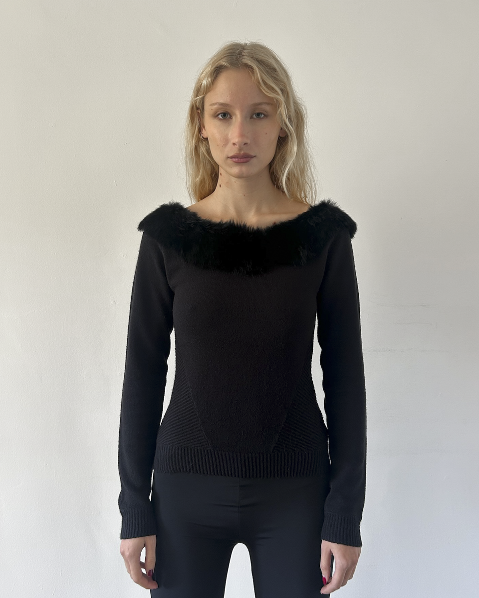 Morgan de Toi  Fur Trim Sweater